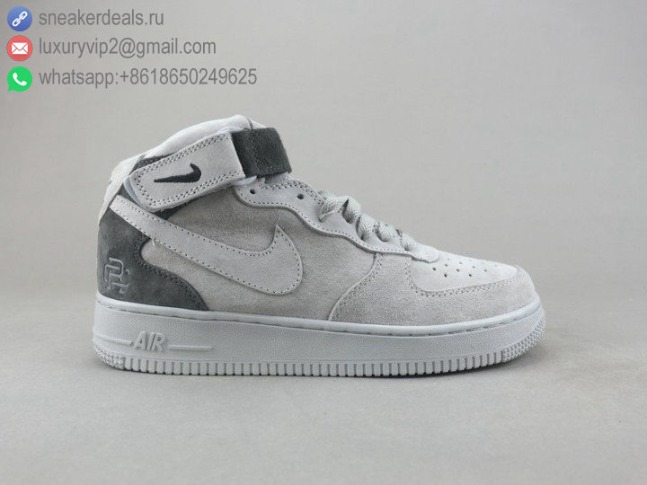 NIKE AIR FORCE 1 HIGH 07 GREY SUEDE MEN SKATE SHOES